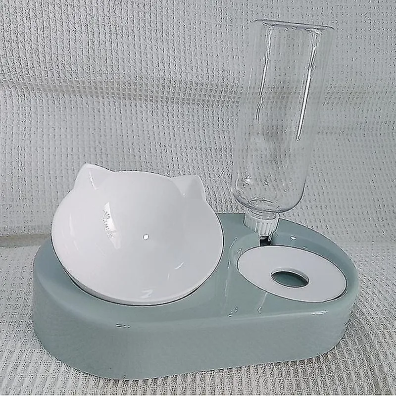 Dispensadores de comida tigela de comida para gatos dispensador de água de armazenamento automático de água tigelas antiderrapantes para gatos tigelas de cachorro pequeno fofo