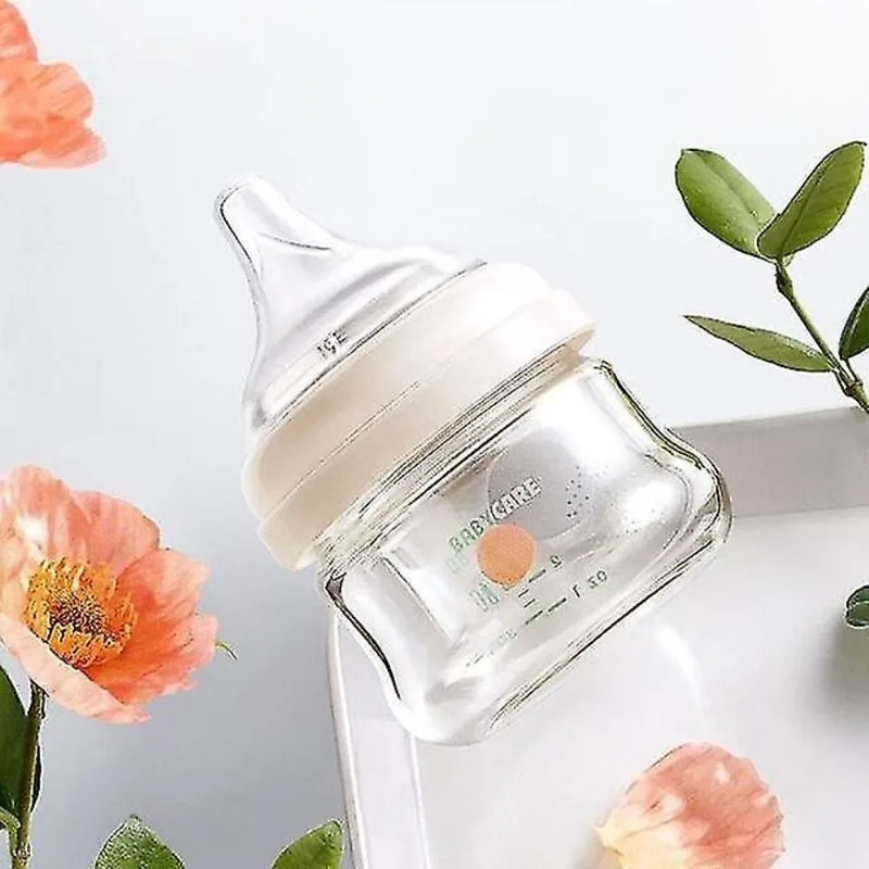 Mamadeiras de bebê 80ml/2.7oz mamadeira de mamilo de silicone segura mini mamadeiras portáteis para recém-nascidos