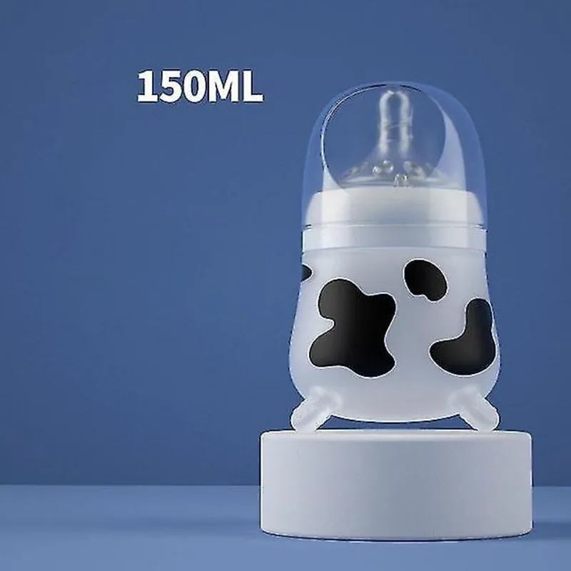 Mamadeiras de silicone mamadeira de bebê de silicone vaca fofa imitando leite materno para mamadeiras recém-nascidas