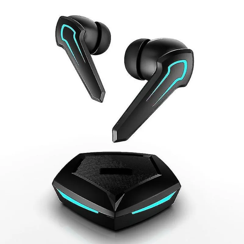 Fones de ouvido fones de ouvido sem fio fones de ouvido de latência ultra baixa com microfone para jogos de impacto pupg genshin preto