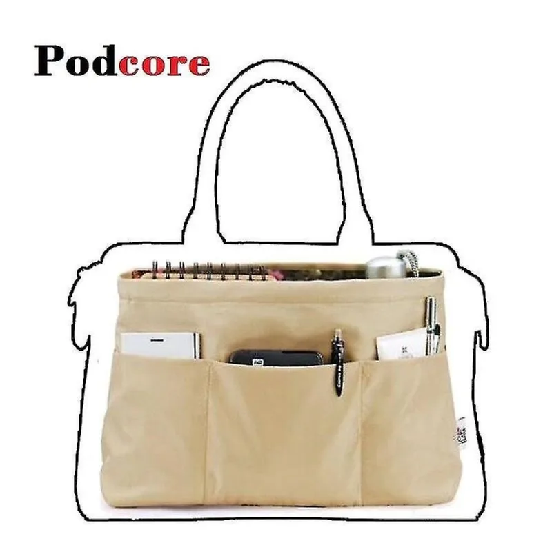 Sacos de higiene pessoal cosméticos organizador de bolsa bolsa inserção bolsa organizadora bolsa na bolsa bolsa em bolsa organizadora bolsa em
