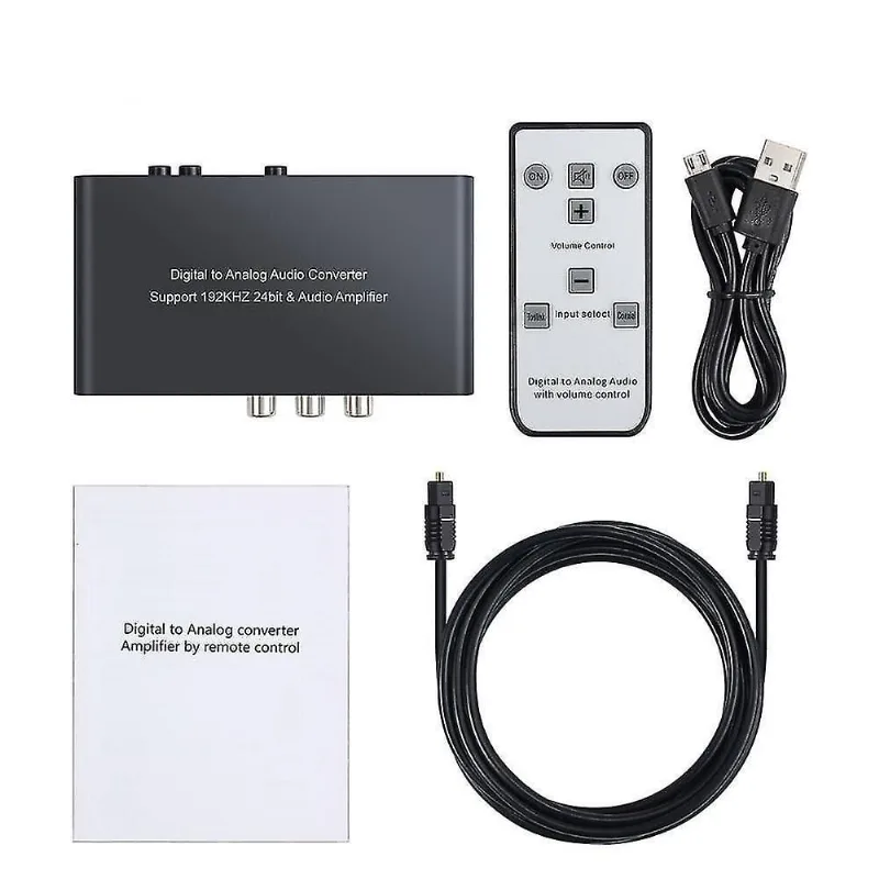 Conversores de áudio 192khz conversor digital para analógico com controle remoto - bluetooth dac