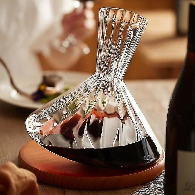 Conjunto De Decantador De Vinho De Vidro, Dispensador De Uísque De Decantação Rápida, 1000 Ml