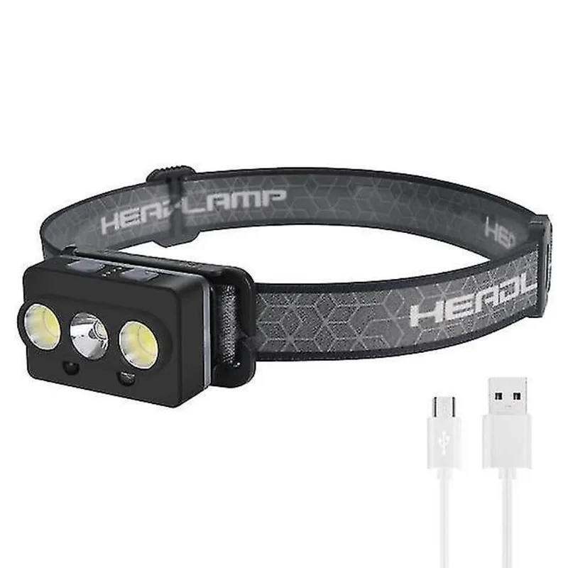 Lanternas faróis xpg cob led mini farol sensor de movimento 7 modo farol recarregável à prova d' água cabeça tocha farol