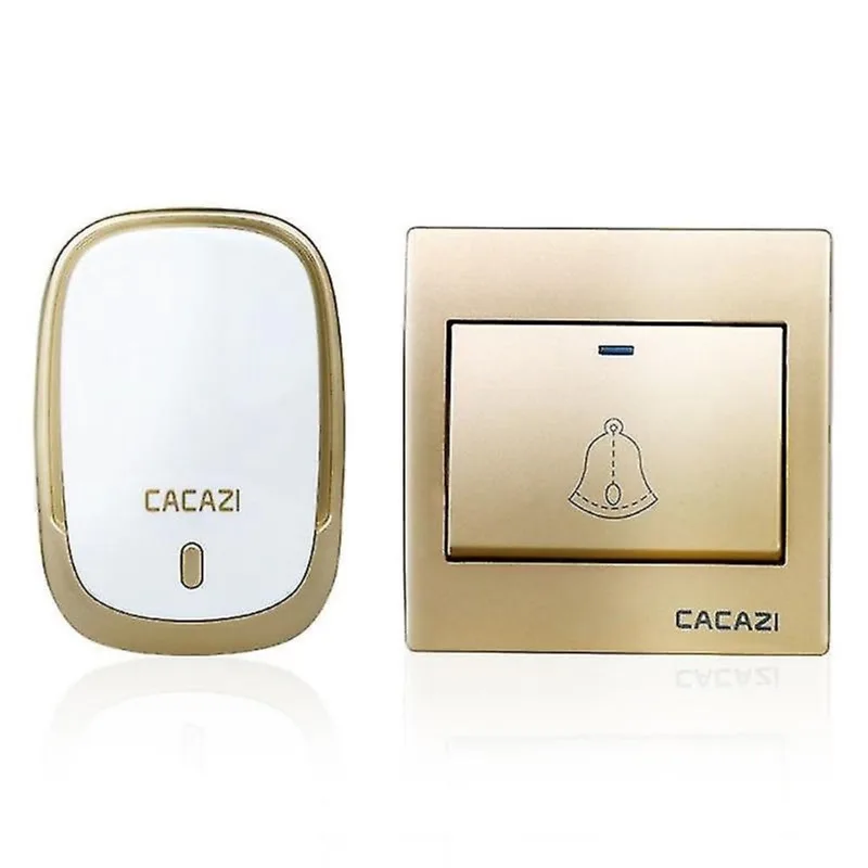 Sinos de porta sinos inteligência campainha sem fio à prova d'água 300m led casa inteligente campainha sem fio bateria ouro