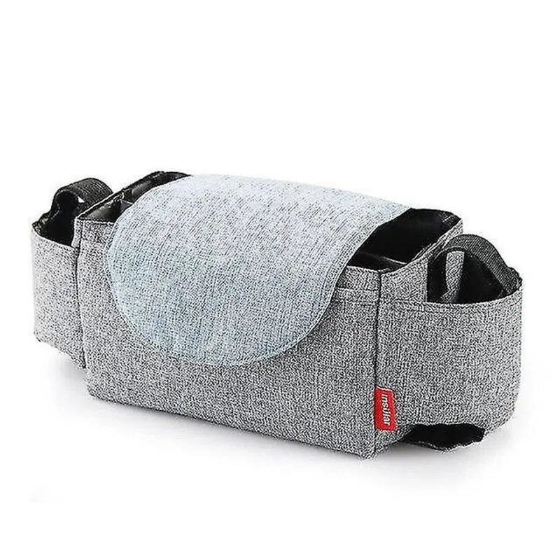 Sacos de caixas de pão bolsa de carrinho de bebê cinza bolsa organizadora de carrinho de carro universal bolsa de viagem fralda pendurada