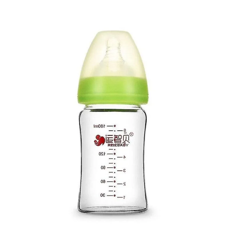 Mamadeiras de bebê linda mamadeira de vidro para bebê garrafa de água para bebê mamadeira resistente de grande calibre Garrafas de 180ml