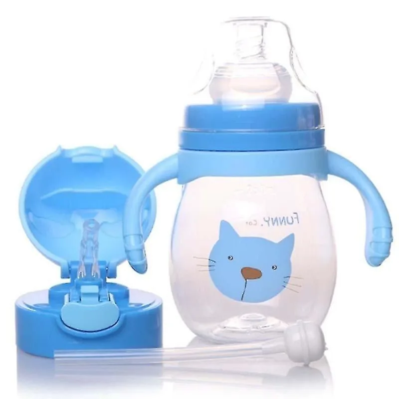 Mamadeiras 270ml bebê 2 use mamadeira tritan crianças aprendem copos de bebida copo saltitante alças mamadeiras de desenho animado