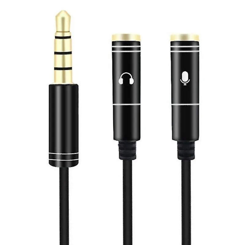 Divisores hdmi comutadores cabo de conversão de microfone de áudio de 3,5 mm cabo adaptador de microfone de fone de ouvido de telefone celular