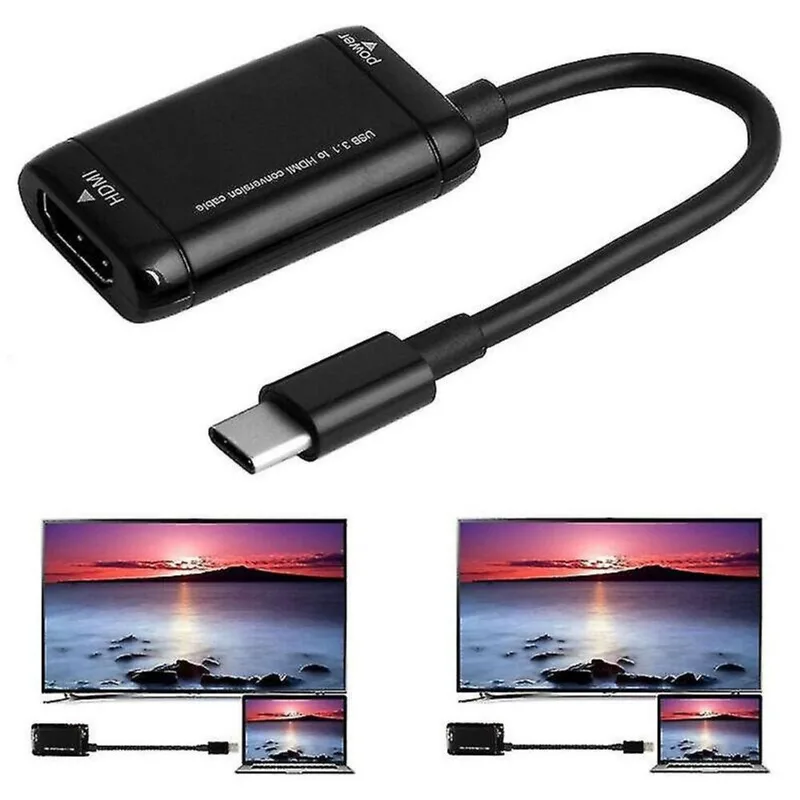 Divisores hdmi comutadores usb 3.1 tipo c para hdmi cabo adaptador de tv conversor de telefone móvel inteligente cabo de cabo