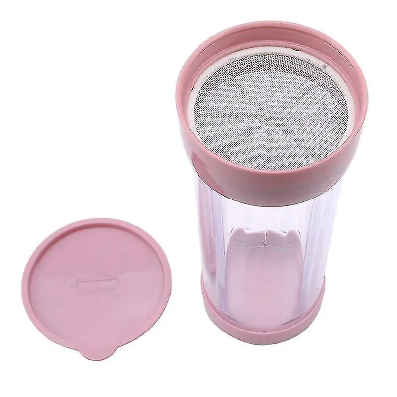 Assadeiras de assadeira dispensador de açúcar de confeiteiro de plástico com tampa chocolate café cacau em pó agitador de açúcar com aço inoxidável - Não Disponível - Utilidades Domesticas