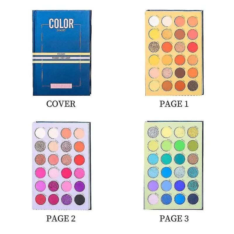 Paleta de Sombras 72 Cores Brilho e Fosco com Glitter