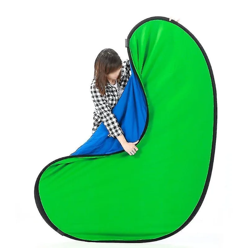Conjuntos de acessórios de câmera 100x150cm oval dobrável refletor portátil tela azul e verde chromakey photo studio light
