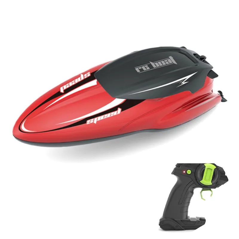 Lanchas de controle remoto sem fio elétrico longa vida alta velocidade 2.4g lancha recarregável brinquedo de controle remoto de água, corrida de controle remoto de alta velocidade