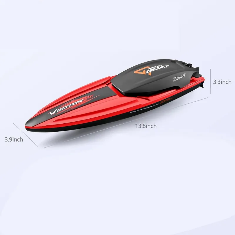 Lanchas de controle remoto sem fio elétrico longa vida alta velocidade 2.4g lancha recarregável brinquedo de controle remoto de água, corrida de controle remoto de alta velocidade