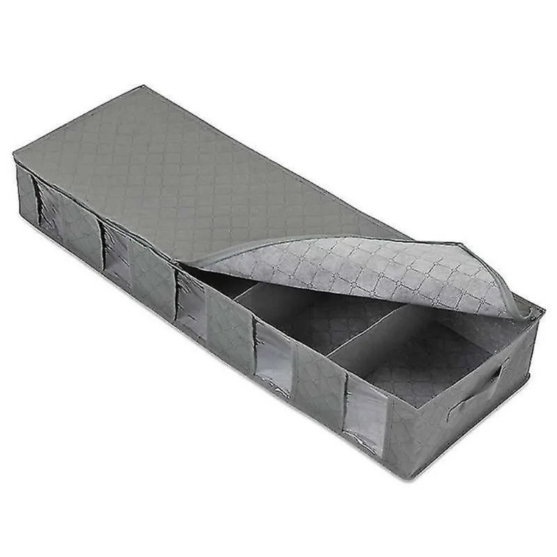 Caddies de armazenamento doméstico cinza caixa de bolsa de armazenamento de grande capacidade compartimento doméstico estojo organizador de roupas