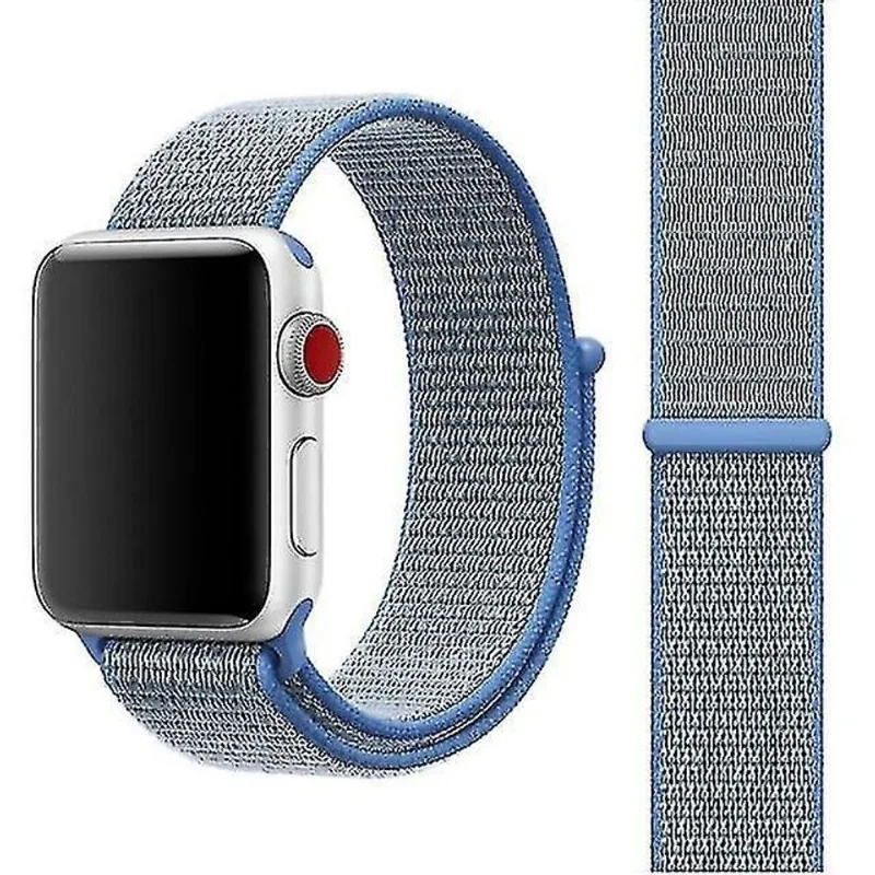 Acessórios de console de jogos em casa pulseira de relógio de nylon com bastão mágico para apple watch series 3 2 1 38mm azul