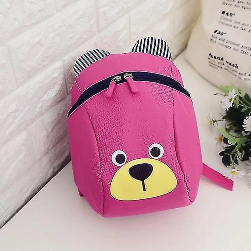 Mochilas crianças bebê adorável desenho animado urso crianças crianças mochila anti-perdida bolsa escolar do jardim de infância rosa