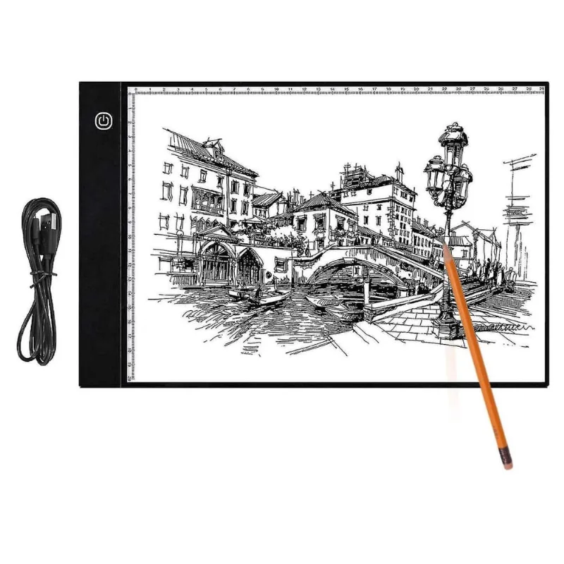 Kits de pintura de desenho a4 levou caixa de luz placa de cópia dogital bloco de desenho pintura cópia tablet com cabo usb