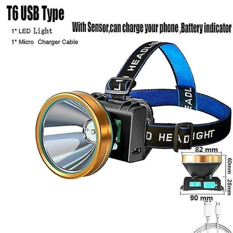 Lanternas faróis 500000lm xhp90.2 farol led lâmpada de cabeça mais poderosa faróis usb