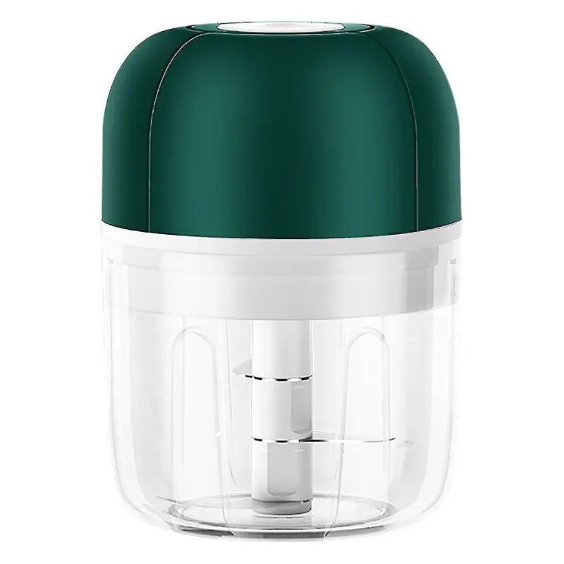 Temporizadores de cozinha 250ml mini usb espremedor de alho elétrico imprensa picador de vegetais pimenta moedor de carne picador de alimentos verde