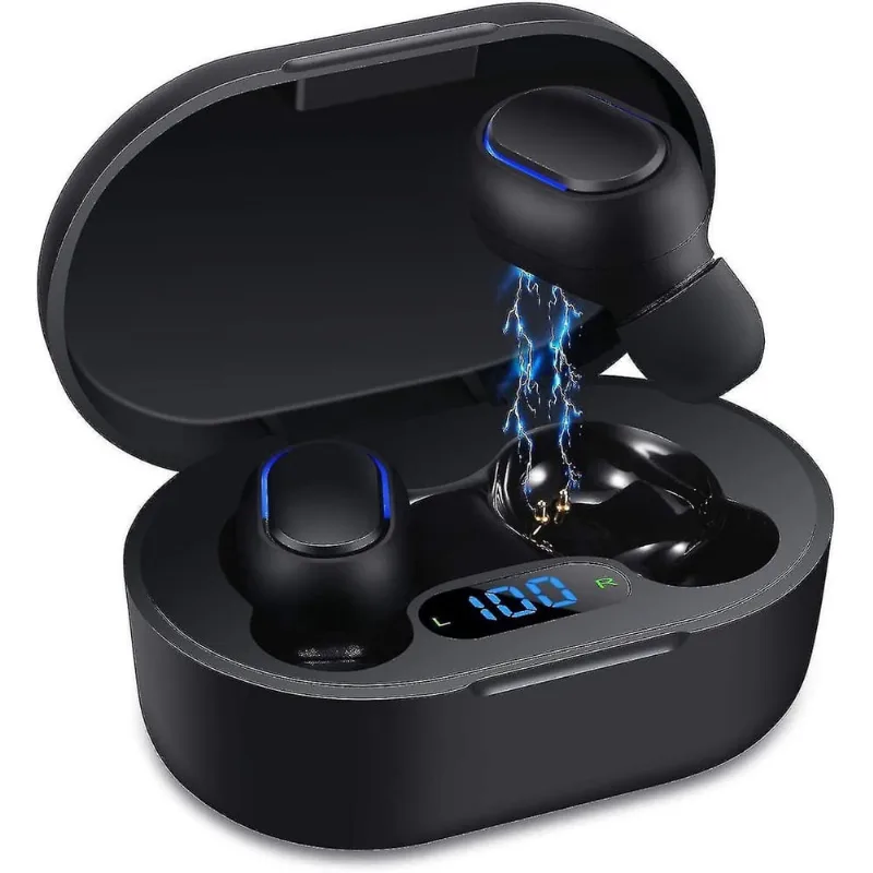 Fones de ouvido fones de ouvido fones de ouvido sem fio fones de ouvido bluetooth 5.0 com vitrine led ipx7 bluetooth sem fio à prova d'água