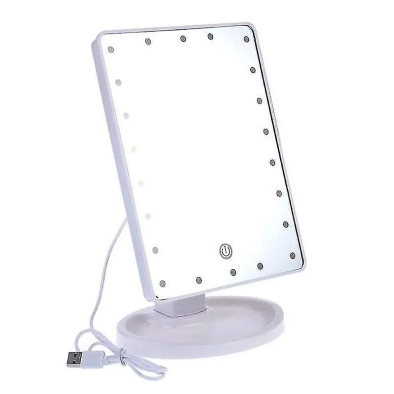 Espelhos faciais profissional led touch screen iluminado dimmable 180 graus espelho de mesa espelhos de maquiagem branco