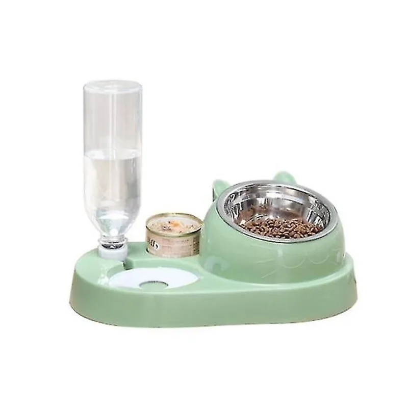 Distribuidores de alimentos dispensador automático de água de tigela de gato bebedor de animais de estimação tigela de comida para animais de estimação para gatos cães com suporte para beber