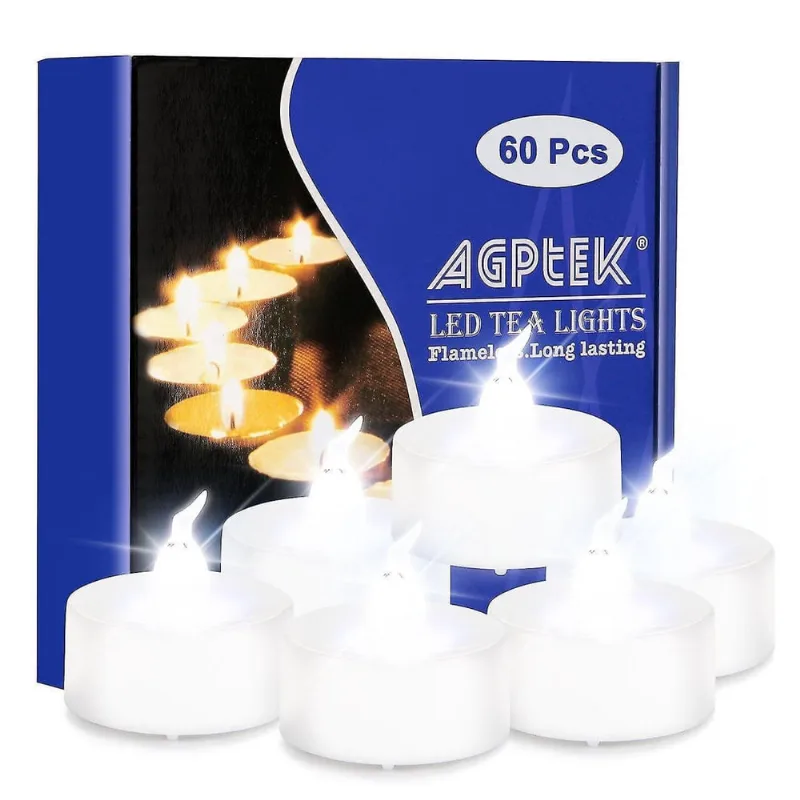 Velas lote 60 levou vela de luz de chá branco fresco para ocasiões de decoração de festa de casamento