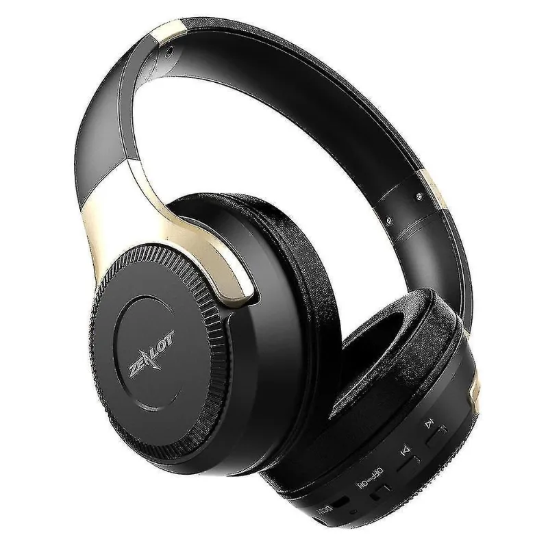 Fones de ouvido fones de ouvido sem fio bluetooth proteção musical ouro preto