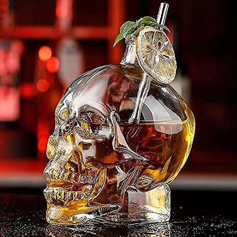 Decantadores 400ml crânio garrafa de uísque criativo vinho gótico vodka decanter vidro jarra bar suprimentos - Não Disponível