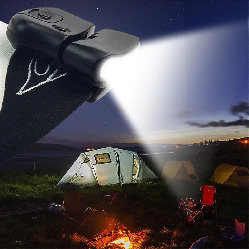 5led Cap Hat Brim Clip Lâmpada Cabeça Farol Farol Camping Caminhadas Pesca