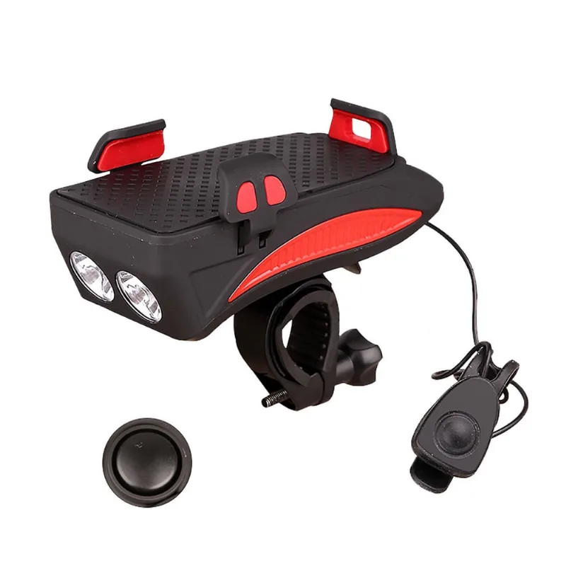 Luz da bicicleta com o banco do poder do Usb com o suporte do telefone móvel com orador-4000mAh