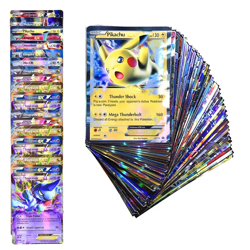 Cartas Pokémon: 100 combinações diferentes 80ex + 20gx