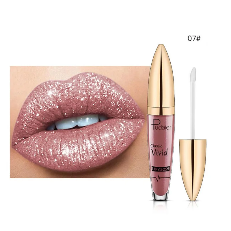 Batom Líquido Glitter Fosco de Longa Duração Brilhante - 5ml