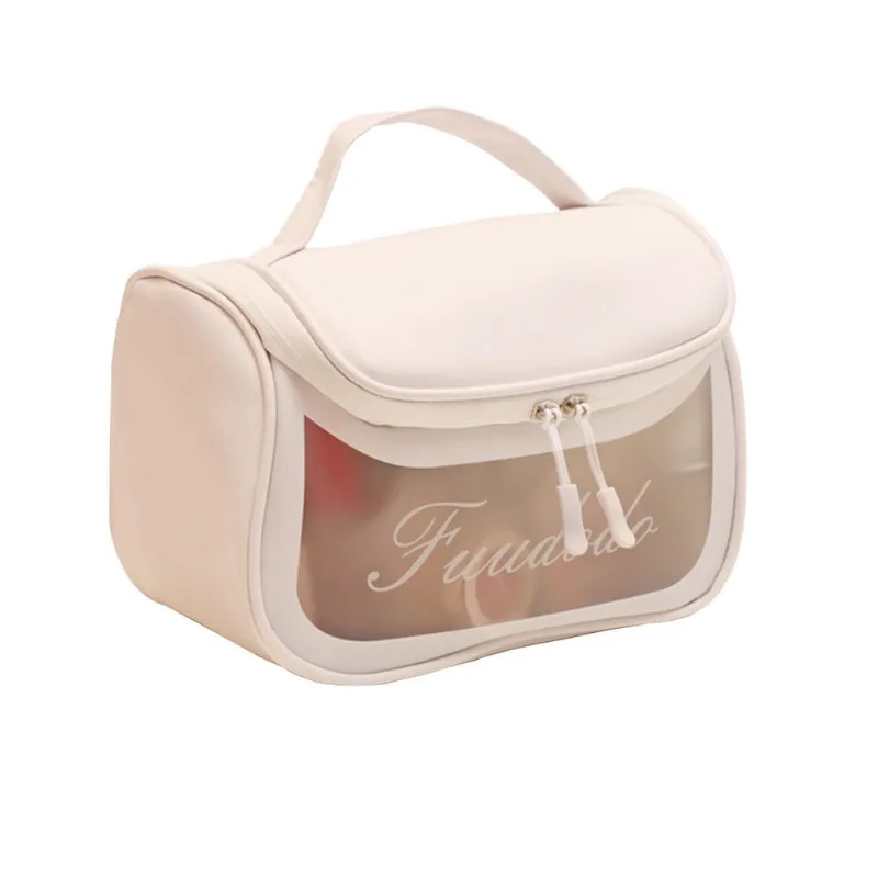 Bolsa de armazenamento de cosméticos transparente à prova d'água de grande capacidade - Organizador de viagem de maquiagem cosmética grande para homens e mulheres, bolsa de armazenamento de cosméticos