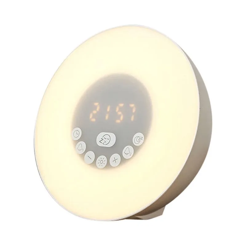 Wake Up Light Despertador Sunrise Simulação Bluetooth Speaker Digital Led Fm