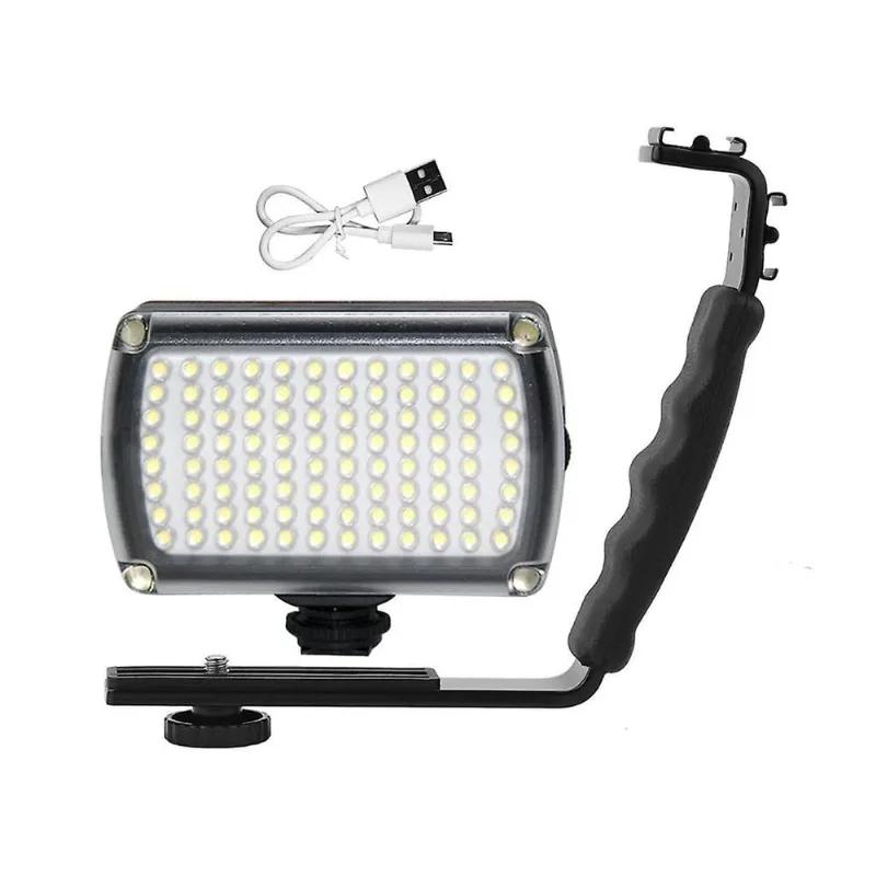 Led 96 Usb luz de vídeo conduzida portátil + suporte em L para Dji Osmo Mobile 3/2