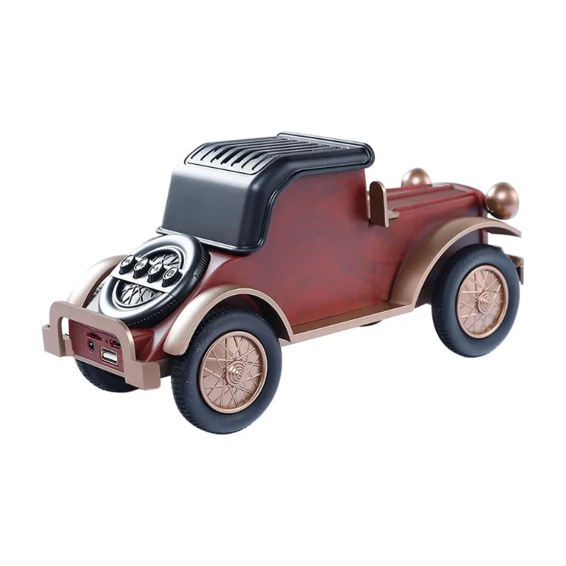 Clássico Bluetooth Speaker Retro Vintage Car Modelo Home Decor Áudio Sem Fio Com Suporte Do Telefone Portátil