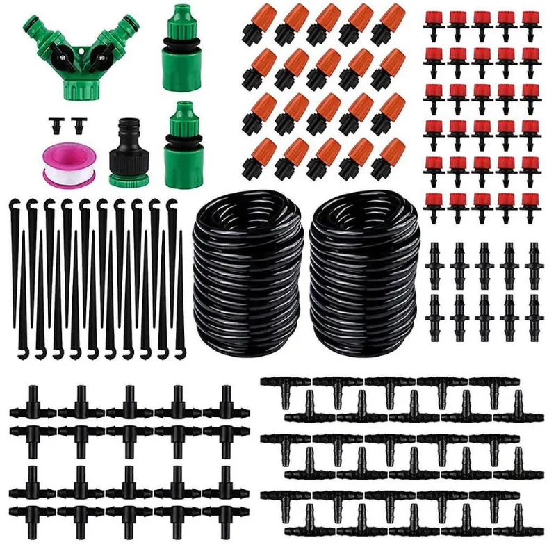 Kit de sistema de irrigação 149pc Kit de gotejamento Mangueira de temporizador de jardim Kits de gotejamento de rega
