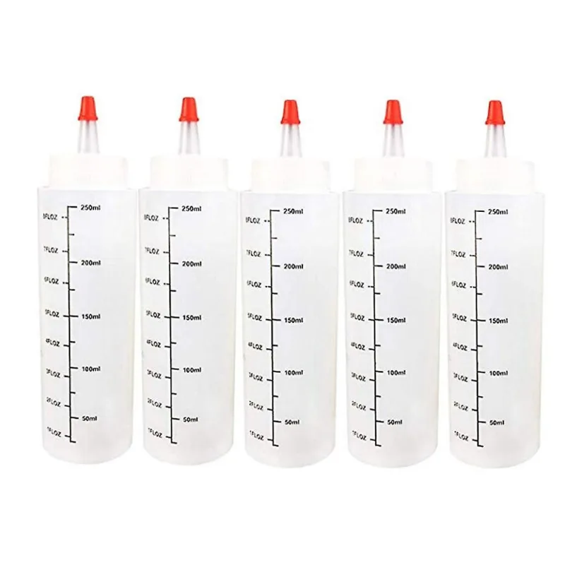 5pc garrafa de nariz de agulha de plástico 250ml
