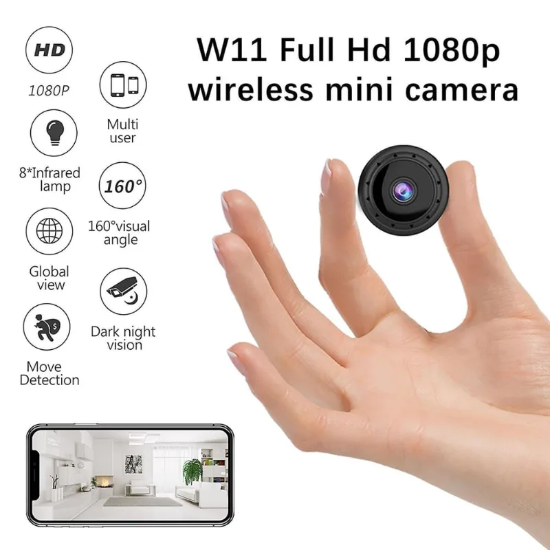 W11 Wifi Mini Câmera Esporte Dv Câmera 1080p Noite Versão Micro Dvr Sensor de Movimento