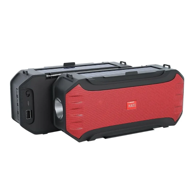 Alto-falante Bluetooth sem fio solar portátil com rádio fm Lanterna multifuncional Áudio ao ar livre
