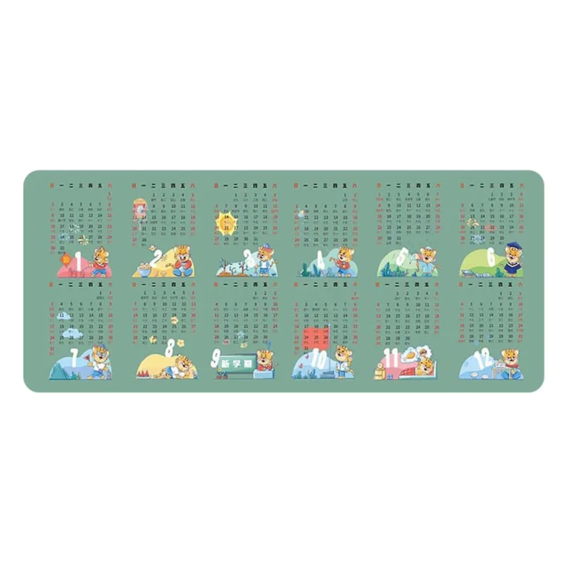 2022 mouse pad calendário retângulo antiderrapante tapete de rato de borracha para computador mesa laptop escritório - Não Disponível - Papelaria