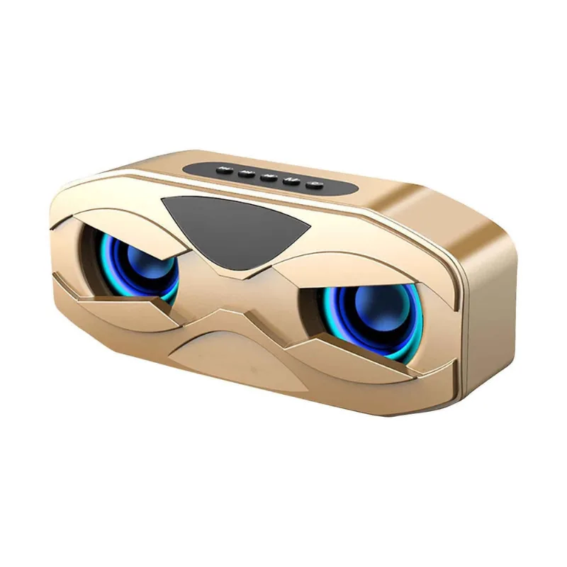M4 Sem Fio Bluetooth Speaker Subwoofer Desktop Led Relógio Coruja Rádio Som Pequeno