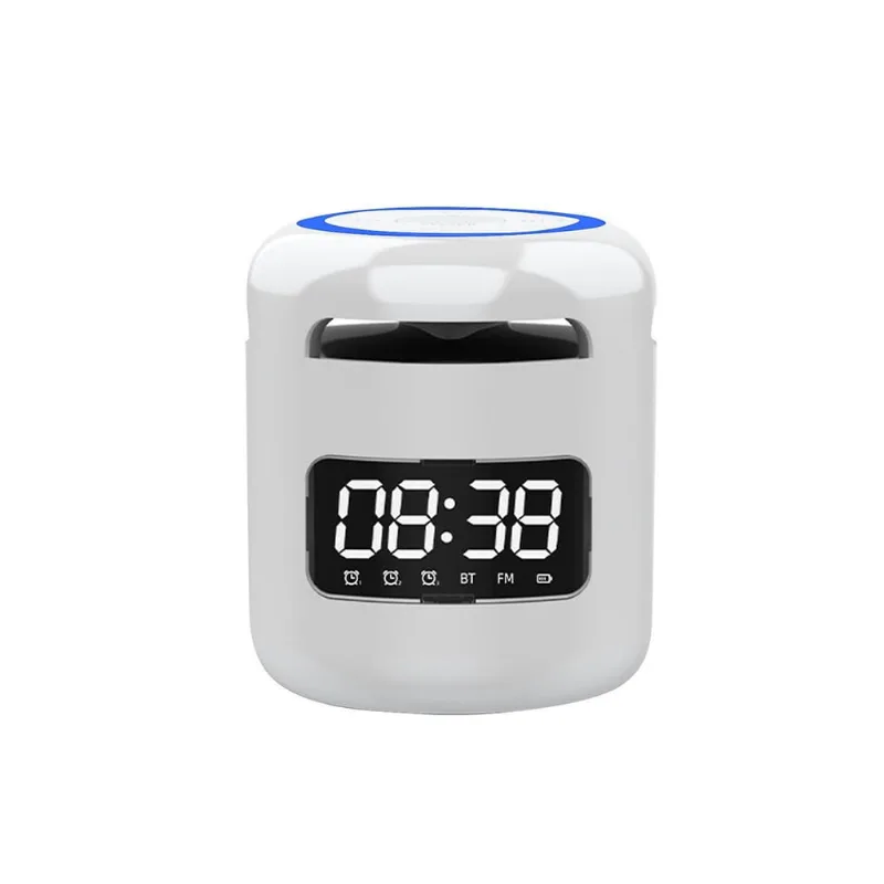 Jm01 Portátil Bt 5.0 Alto-falante Sem Fio Despertadores Alto-falantes sem fio com suporte TF/Fm/Aux Card Mãos-livres com microfone