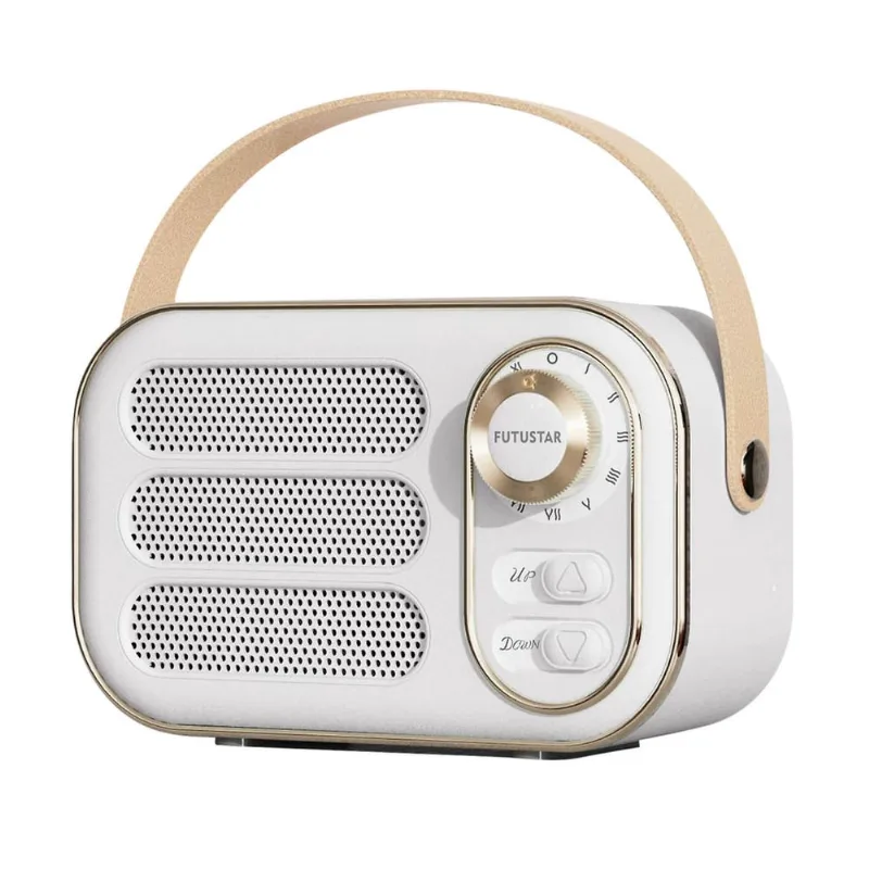 Multifuncional Mini Rádio fm Portátil Alto-falante Bluetooth Usb Tf Aux Alto-falante sem fio de design retro ao ar livre