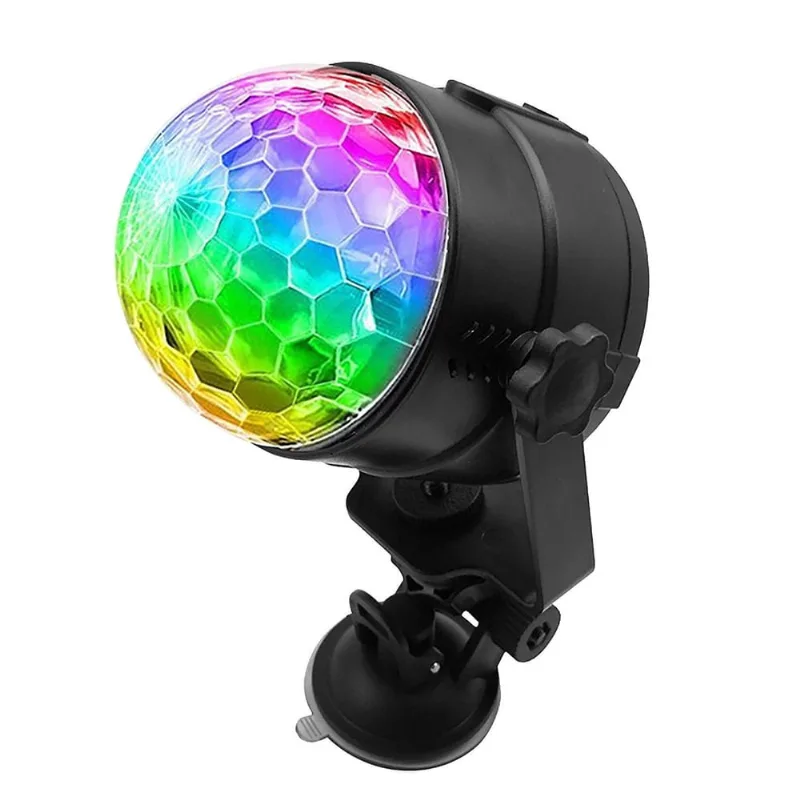 Suporte de ventosa bola mágica pequena bola mágica luz usb mini carro dj luz led home ktv luz de palco discoteca colorida