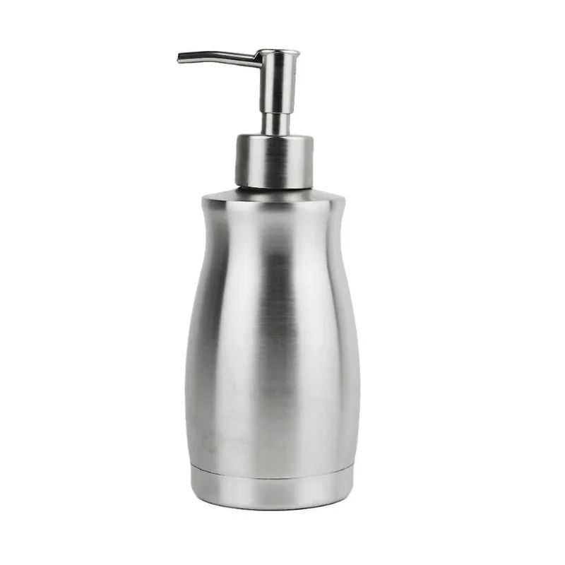 Dispensador de sabão de aço inoxidável à prova de ferrugem e vazamento banheiro cozinha 13.5oz 400ml