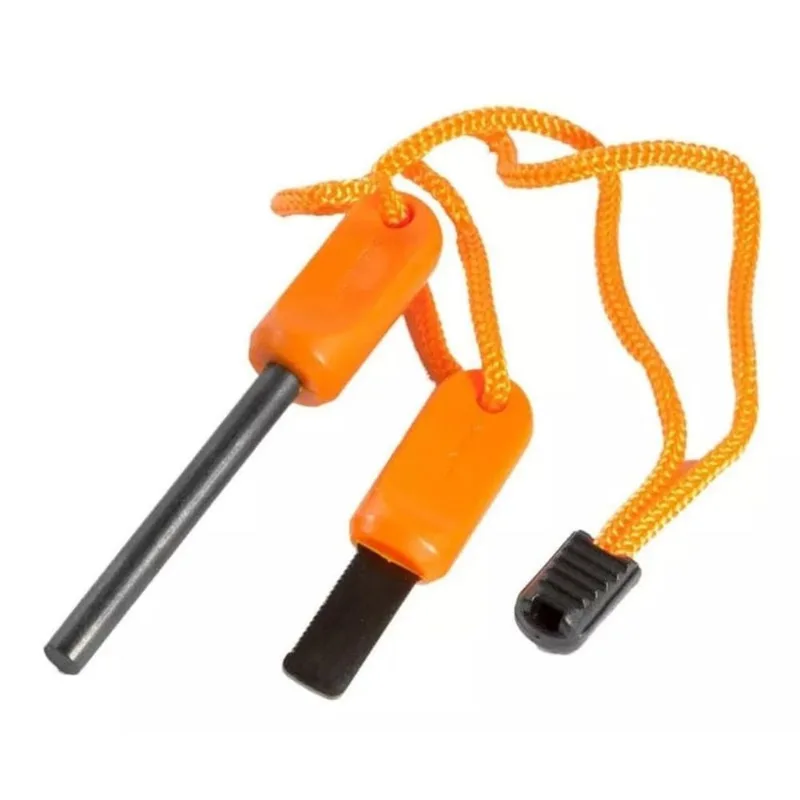Kit Com 2 Pederneira De Magnésio Fogo Sobrevivência Camping